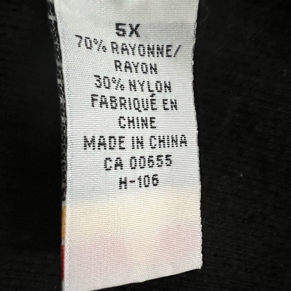 SZ 5X SLEEVELESS BLACK KNIT TOP WITH SILVER ACCENTS AND RUFFLED COLLAR - Picture 5 of 8